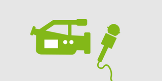Icon: Videokamera und Mikrofon